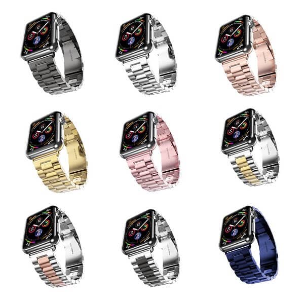 Apple Watch Series 7 /SE /6 /5 /4 /3 /2 /1 Replacement Wrist Band 38mm 40mm 41mm 42mm 44mm 45mm Stainless Steel Metal iWatch Wristband Loop Strap Apple Watch Series 7 /SE /6 /5 /4 /3 /2 /1 Replacement Wrist Band 38mm 40mm 41mm 42mm 44mm 45mm Stainless Steel Metal iWatch Wristband Loop Strap